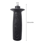 Ergonomic Side Handle for Angle Grinders with a Grip That Holds like Glue Utilizes 10Mm Thread for Snug Fitting Universal Compatibility for Power Tools, featuring a textured rubber grip and 122mm length.