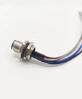 Five Pin A Coded M12 Male Connector Cable 0.5 Meter Straight Back Mount Waterproof Socket for Panel Install IP67 Receptacle