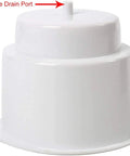 Close up view of white drain insert for All Weather Boat Cup Holder Set With Drain Insert White Four Pack Durable Marine Plastic Drink Holders