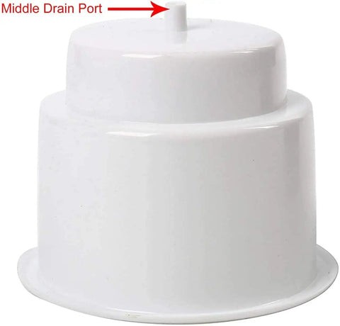 Close up view of white drain insert for All Weather Boat Cup Holder Set With Drain Insert White Four Pack Durable Marine Plastic Drink Holders