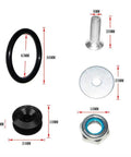 Quick Release Fasteners Kit For Car Bumpers Universal CNC Billet Aluminum Black Durable Finish Includes Aluminum Fasteners