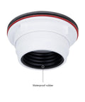Round Shower Base Drain With 2 Inch Pipe PVC Compression No Caulk 304 Stainless Steel Waterproof Rubber Matte Black Strainer For Shower Base And Pan 4-1/4 Inch Grate showing waterproof rubber seal