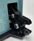 Close-up of Heavy Duty Electric Crimping Tool 60 Watt Cold Presser showing interchangeable die set for electrical wiring.