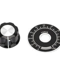 Knurled Potentiometer Knobs Set Five Pcs Pro Grade Volume Control Dials With Digital Scale Plates Easy Install Smooth Fit