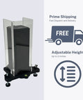 Leveling Stand And Protective Shield For Square Golf Launch Monitor Heat Resistant Indoor Outdoor Use with adjustable height