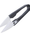 Ceramic Insulated Scissors Heavy Duty Wire Cutters Safe For Live Circuits Razor Sharp Lightweight Rustproof Snips side view with white ceramic blades