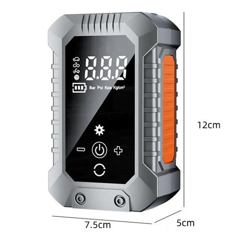 Portable Wireless Tire Inflator With Digital Pressure Gauge No Sweat Air Compressor For Cars Motorcycles Bikes And Balls Road Trip Ready Quick Fix, digital display with psi readings.