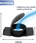 Inlet deflector vacuum accessory, Dimension brand, black plastic with flip lid, 4.64 in wide.