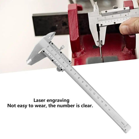 Six Inch Vernier Caliper Carbon Steel Metric 0 To 150mm Manual Micrometer Caliper With 0.02mm Accuracy in use measuring object