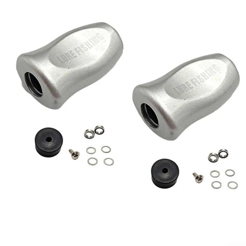 Super Upgrade Fishing Reel Knob Handle Grip Fit Water Drop Baitcasting With Ultra Lightweight Abs Design For Effortless Casting And Snag Free Retrieval 1 Pcs Silver silver baitcasting reel knobs with hardware, 15mm top, 7mm lower