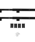 Heavy Duty Keyboard Tray Slide Rail For Computer Desk Runs Slick As Butter With Premium Glide Track Drawer Guide For Daily Typing And Solid Home Office Setup, black metal rails with mounting brackets and screws.