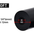 Silicone Vacuum Tubing Hose For Car Buffs And DIYers One Quarter Inch ID 6mm Black 10 Ft Long FDA Food Grade High Temp Section View