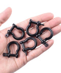 10 Pack Metal Bow Shackle 3/8 Inch 10mm Heavy Duty For Emergency Survival Gear Paracord Bracelets on a hand