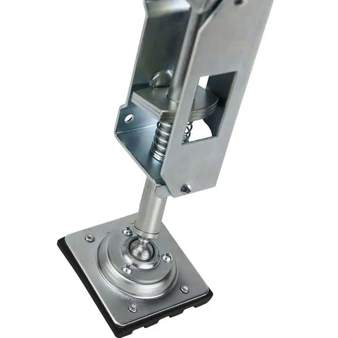 Close-up of a Two Heavy Duty Ladder Levelers That Exceed ANSI 14.8 and OSHA Safety Standards, 2000 Pound Load Capacity, silver finish
