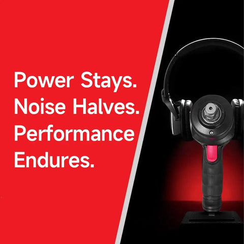 No Nonsense 1/2 Inch Air Impact Wrench Featuring Killer Torque Specs And Rock Solid Magnesium Alloy, side view with emphasis on handle and trigger.