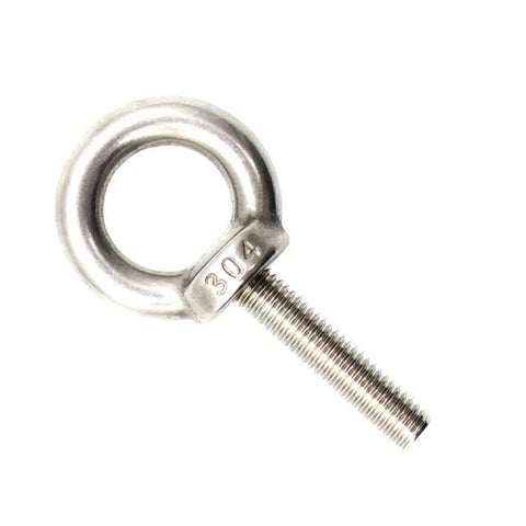Stainless Steel M8 Ring Eye Bolts Set 32mm Threaded Length, 20mm Ring Inner Diameter, 8mm Ring Thickness, 304 Grade close-up