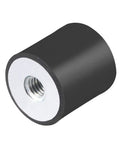 20x20mm M6 Thread Rubber Mounts Set Of 4 Vibration Isolators For Machinery And Equipment Anti Vibration Pads Silent Block Base Blocks Heavy Duty Damping Cushions To Cut Side Vibration, black rubber and metal mount