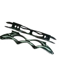 Beefy Inline Skate Frame Replacement 2 Pack Alloy Frames For 4x90 Wheel Setup Upgrade Your Ride Rollerblade Parts, black silver