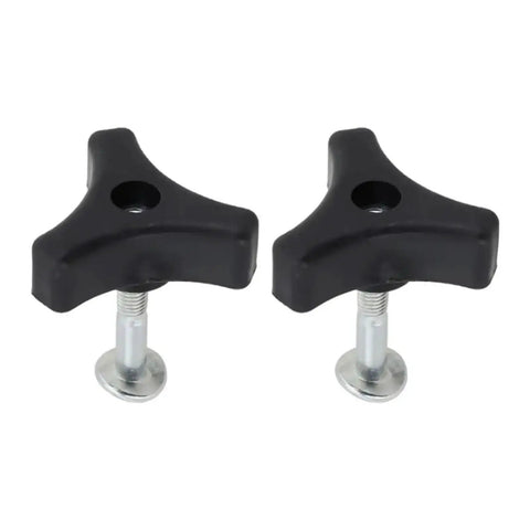 Top Notch Hi Strength Plastic Lawn Mower Handle Screw Nut Kit With Triple Cornered Knobs For Wobble Free Deck Connection And Quick Keyless Tightening, 2 pcs