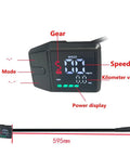 DZ41 LCD Display Meter For E Bikes 24V 36V 48V UART Speedometer with digital readout and 595mm waterproof cable