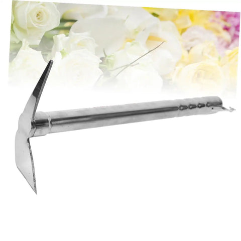 Heavy Duty Garden Hoe Stainless Steel Double Use Tool For Weeding And Planting showcasing ergonomic handle and metal head