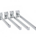 Heavy Duty Slatwall Shelf Brackets For Glass Wood Or Metal Shelving With Silver Finish 50 Pack Pro Grade Shelf Supports