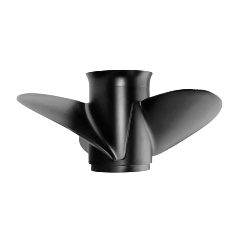 Front view of 14 X 19 Inch 3 Blade Right Hand Rotation Boat Propeller With 15 Spline For Suzuki DF90 DF100 DF115 DF140 Aluminum Alloy