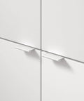 Lincoln Collection 1 5/16-Inch Center-To-Center White Modern Cabinet And Drawer Edge Pull Handle for kitchen installation