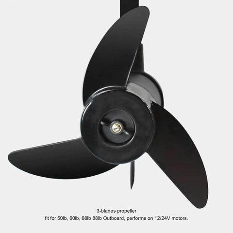 3 Blade Trolling Motor Propeller Kit With Pin Nut Wrench Replacement Plastic Prop For 12V And 24V Trolling Motors For Boating Delivers Smooth Acceleration And Balanced Performance On The Water