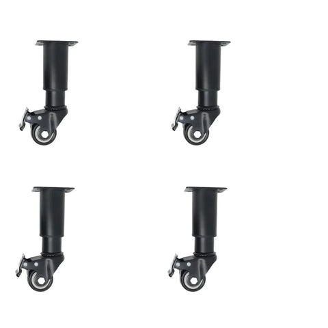 Heavy Duty Metal Adjustable Furniture Legs With Casters For Smooth Rolling No Fuss Coffee Table Legs And Cabinet Hardware Replacement Four Piece Set
