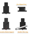 Hella Quiet Plate Mount Keyboard Stabilizers V3 With Pre Clipped Stem To Kill Wire Wobble And Keep Typing Smooth As Butter In Black Silver Finish, feature details showing pre-clipped feet and innovative support.