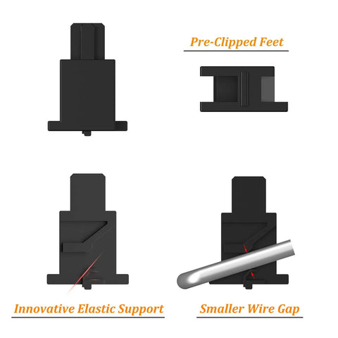 Hella Quiet Plate Mount Keyboard Stabilizers V3 With Pre Clipped Stem To Kill Wire Wobble And Keep Typing Smooth As Butter In Black Silver Finish, feature details showing pre-clipped feet and innovative support.