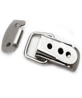 Stainless Steel Spring Buckle Hasp Latch For Toolbox Chest And Cabinet Durable Silver Locking Mechanism Easy Install With Hardware