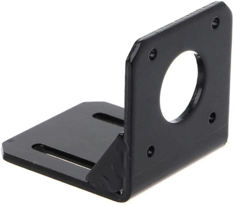 NEMA 34 86mm black steel motor mounting bracket with mounting holes, 1 pc