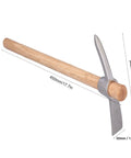 Dual Head Stainless Steel Pick Axe Garden Tool With Wood Handle Mattock Hoe For Potted Plants And Yard Work