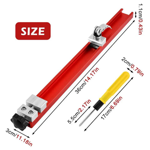 Heavy Duty Aluminum Circular Saw Guide Rail For 12-Inch Saws Precision Adjustable Base Guide dimensions and tool included