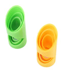 Six Pack Foam Pipe Insulation Cutter with Precision Guide in green and yellow for home and industrial pipe lagging installations.