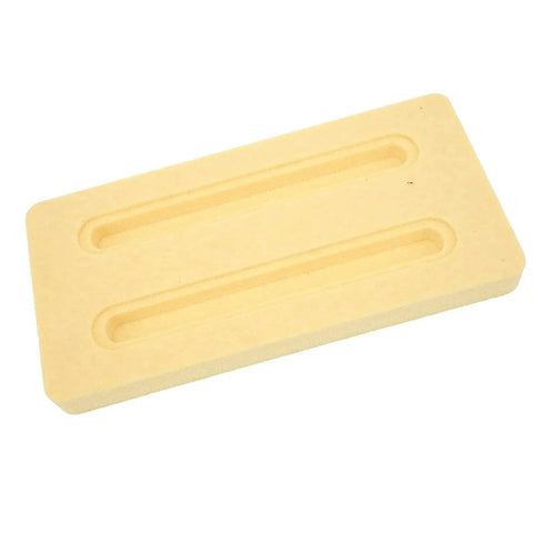 Ultra Lightweight Surf Foil Mount Track Box Base with precision slots, beige PVC, top angle view