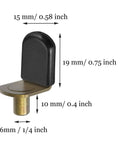 Glass Shelf Pegs In Bronze Tone Antique Bronze Finish For Cabinets Closets And Bookcases Bracket Style Pegs With Rubber Sleeve
