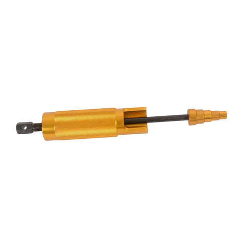 Heavy Duty Badass Wrist Pin Puller Kit For Small Engines Top Shelf Aluminum Alloy Piston Remover with gold knurled grip tool