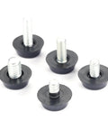Adjustable Leveling Feet Set For Furniture, M6 And M8 Threaded Feet With 7 To 19mm Height Range, 10 Pack, No Tools Needed, Easy Setup, Durable Plastic And Metal Construction, Stable Leveling Pads Ideal For Tables Desks Cabinets black threaded feet set