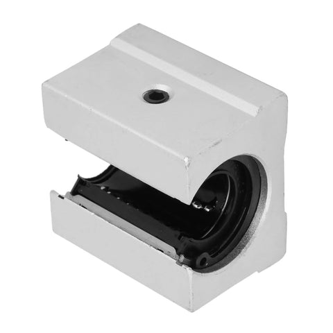 Front view of SBR16UU Aluminum Linear Motion Ball Bearing Slide Block for High Speed High Precision Equipment Smooth Low Friction Open Linear Roller Bearing Bushing