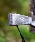 Close-up of AirTech Precision-Fit Recoil Pad For Baikal Benelli Franchi And Stoeger Shotguns, black, on shotgun stock.
