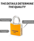 Set Of Eight 30mm Aluminum Weatherproof Padlocks Keyed Alike With Vinyl Covered Bodies Double Locking For Sheds Storage Units Gym Lockers