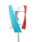 Side view of a 400W Wind Turbine Generator Kit for Off Grid Power Renewable Energy Solution for Hillsides and Roadside Spots 12V with Controller Durable Fiberglass Blades and Coreless Permanent Magnet Generator.
