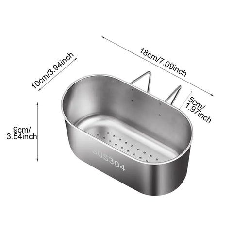 Super Solid Stainless Steel Hanging Sink Strainer Basket That Makes Catching Food Scraps Absolute No Sweat For Kitchen Drains Filters Gunk And Washes Produce Dead Simple Silver Finish