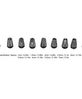ER8 Collet Chuck Set 9 Piece for CNC Engraving Machines and Milling Lathes Pro Grade Tool Holder Kit showing multiple collet sizes