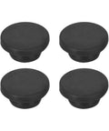 Heavy Duty T Shaped Silicone Plugs 1 Inch Round Slip On Rubber Stopper Hella Tough Waterproof in 4-pack, black color.