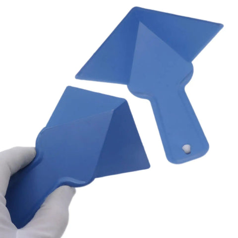 2 Pack 90 Degree Inside Corner Trowel For Drywall Mudding And Taping Plastic Slick Pro Grade Corner Finishing Tool in blue plastic