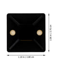 100 Pack Self Adhesive Cable Clips Heavy Duty Black Plastic Cord Management Brackets Peel And Stick Wire Ties from a top view.